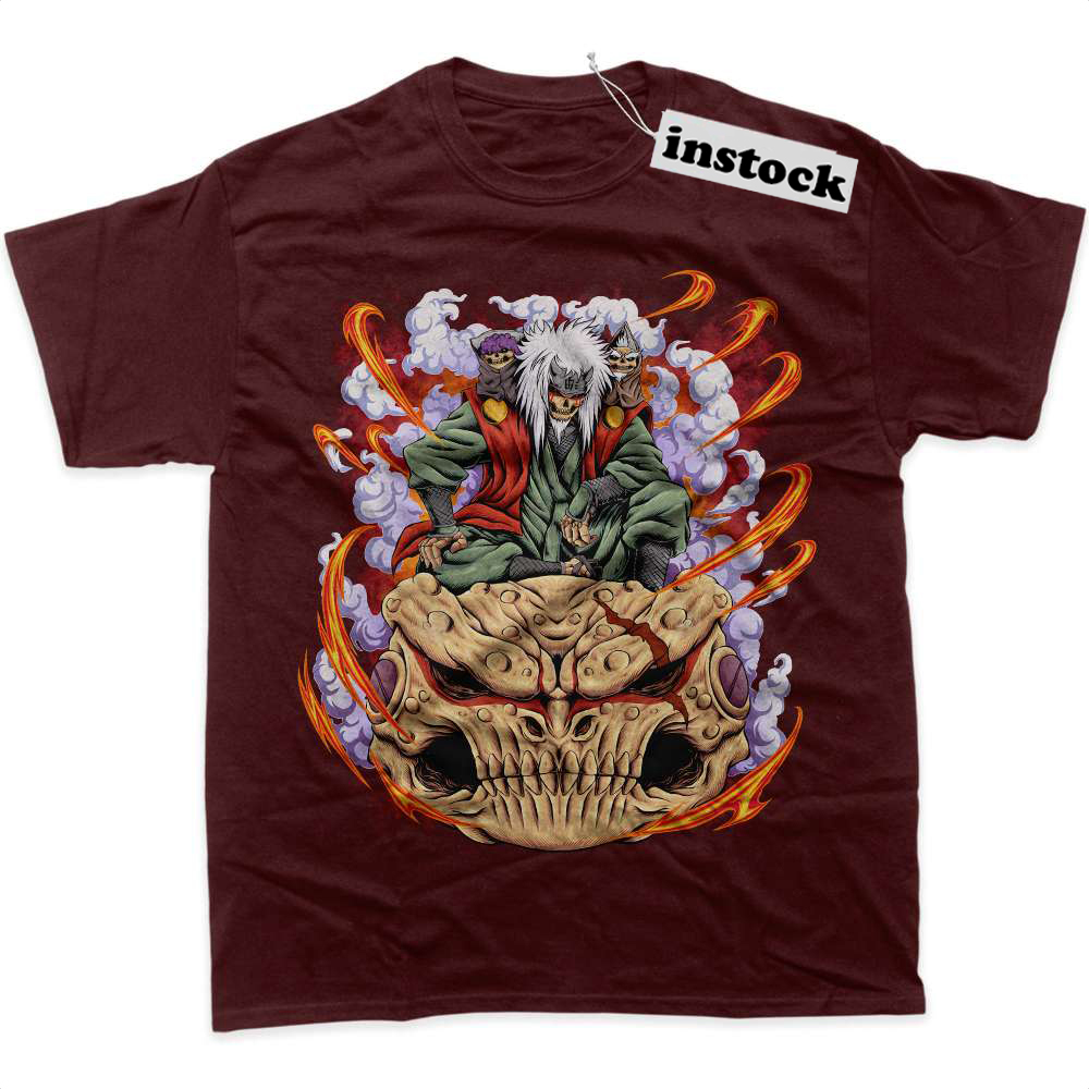 Skull Jiraiya Shirt, Naruto Shirt, Anime Shirt, Graphic T-Shirt