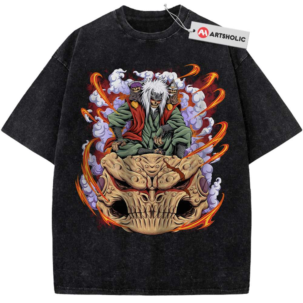 Alternative view of Skull Jiraiya Shirt, Naruto Shirt, Anime Shirt, Vintage T-Shirt