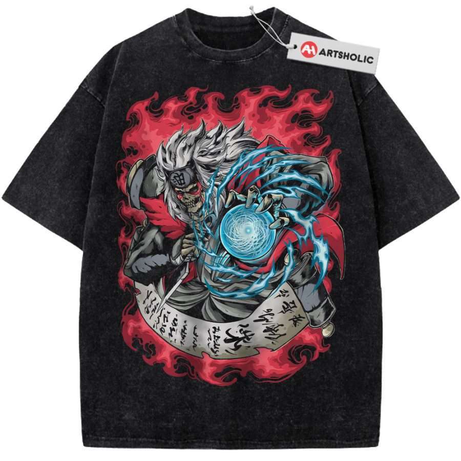 Alternative view of Skull Jiraiya Shirt, Naruto Shirt, Anime Shirt, Vintage Tee