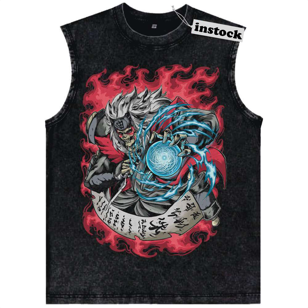 Skull Jiraiya Tank Top, Naruto Tank Top, Anime Tank Top, Vintage Tank Top