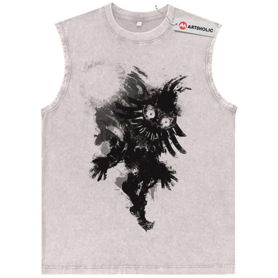Alternative view of Skull Kid Tank Top, The Legend of Zelda: Majora's Mask Tank Top, Game Tank Top, Vintage Tank Top