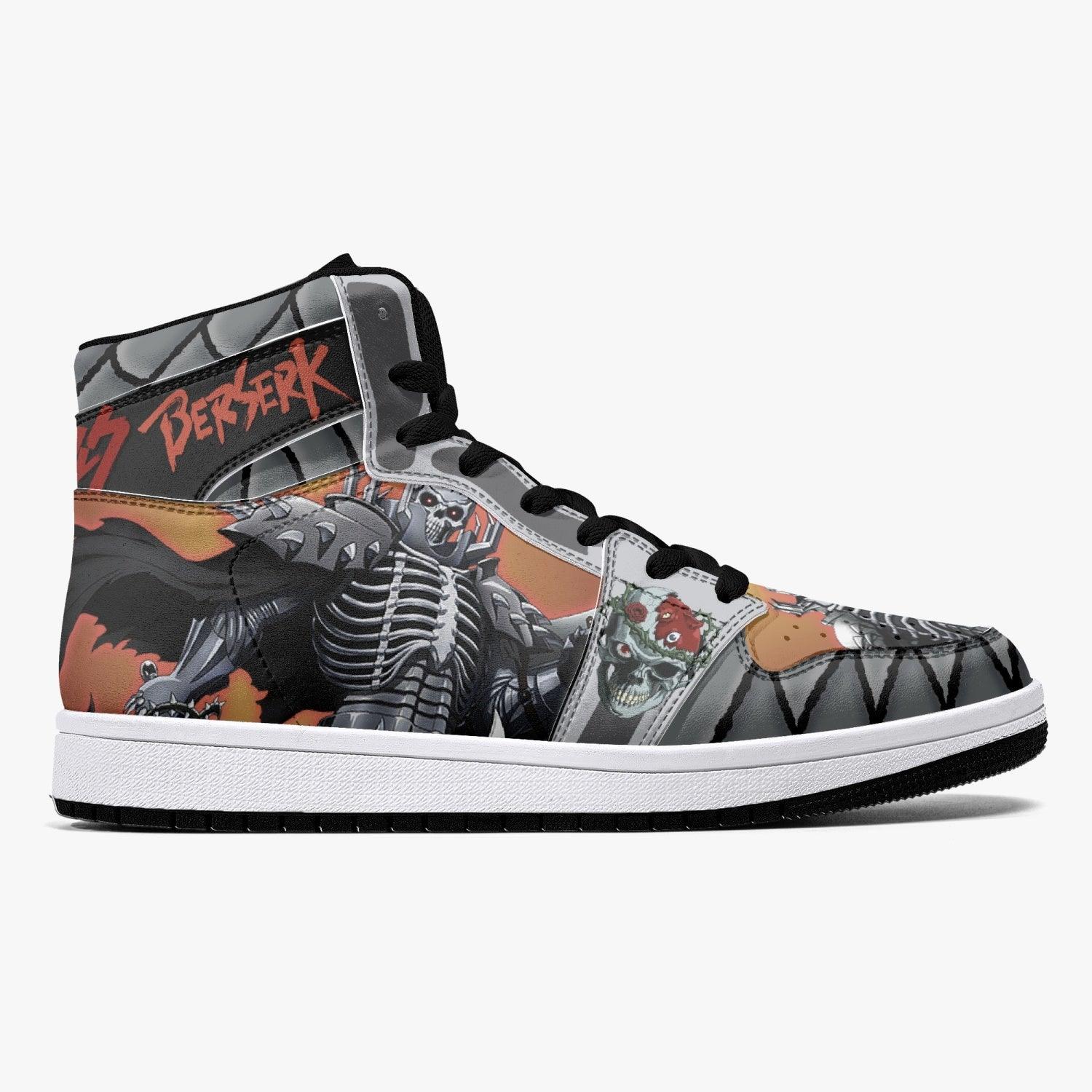 Skull Knight Beruseruku Custom Sneaker Mid 1 Basketball Shoes - Otaku Hall