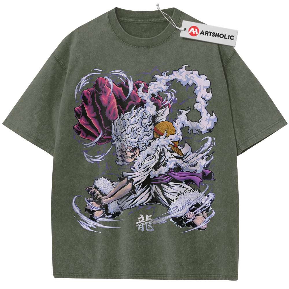 Alternative view of Skull Luffy Gear 5 Shirt, One Piece Shirt, Anime Shirt, Vintage Tee