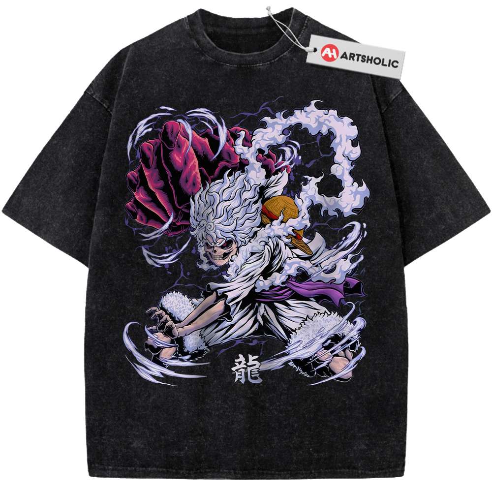 Skull Luffy Gear 5 Shirt, One Piece Shirt, Anime Shirt, Vintage Tee