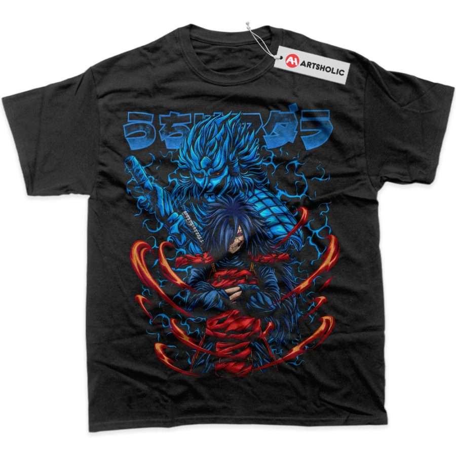 Alternative view of Skull Madara Uchiha Shirt, Naruto Shirt, Anime Shirt, Graphic Tee