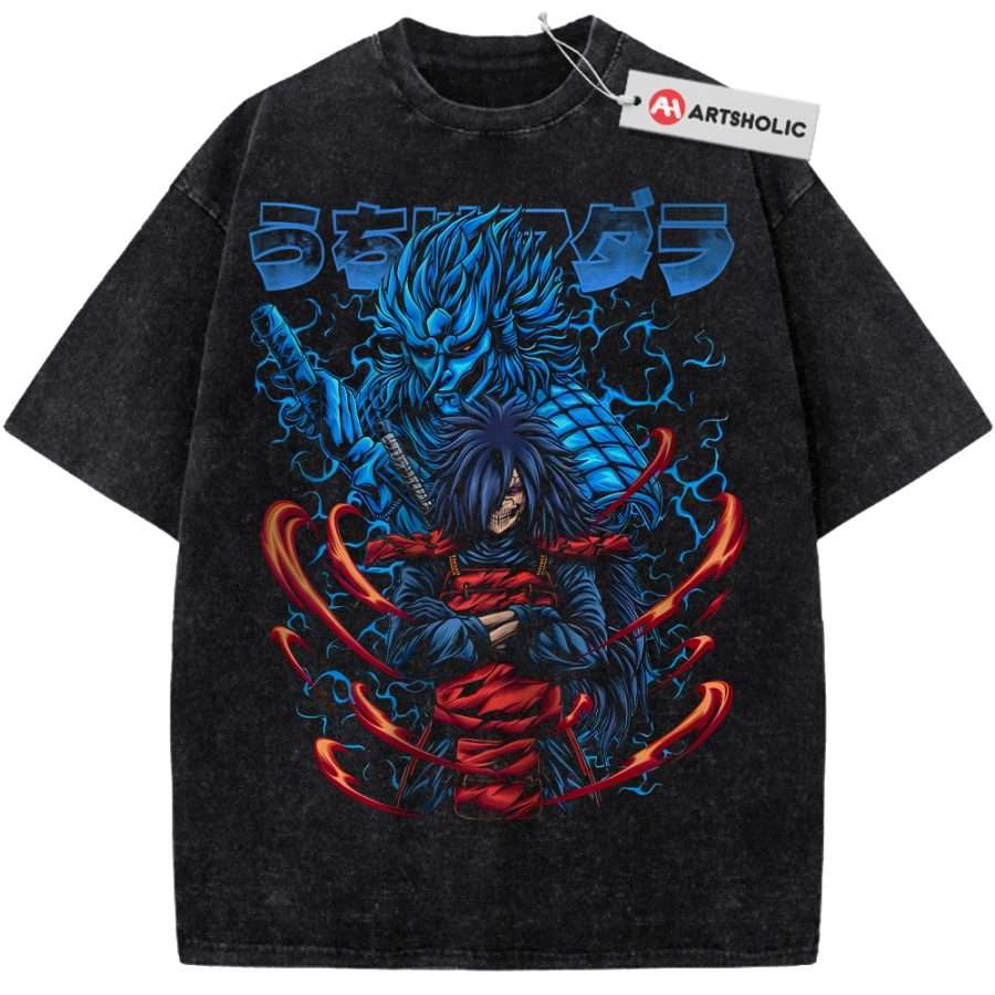Alternative view of Skull Madara Uchiha Shirt, Naruto Shirt, Anime Shirt, Vintage Tee