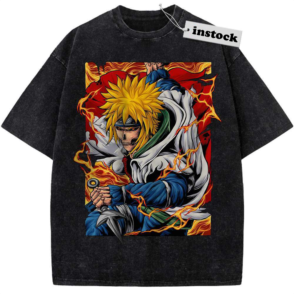Skull Minato Namikaze Shirt, Naruto Shirt, Anime Shirt, Vintage T-Shirt