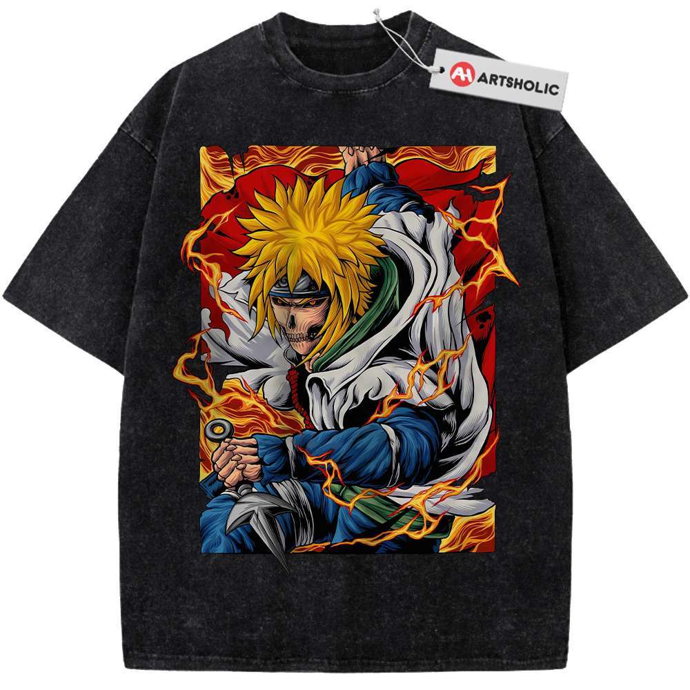 Skull Minato Namikaze Shirt, Naruto Shirt, Anime Shirt, Vintage T-Shirt