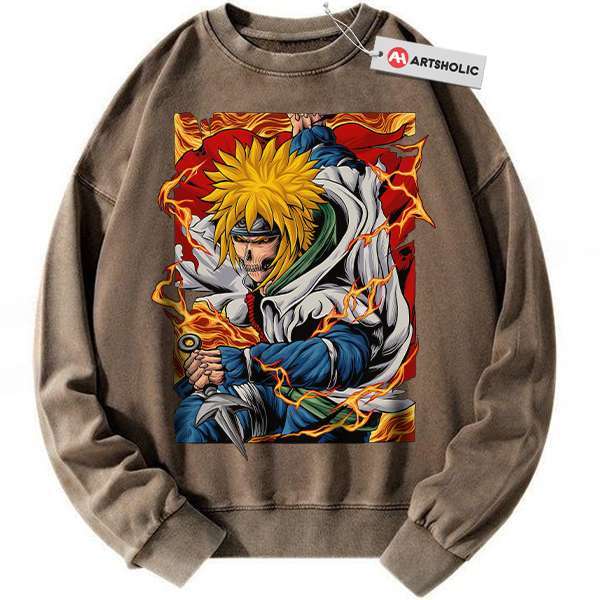 Alternative view of Skull Minato Namikaze Sweatshirt, Naruto Sweatshirt, Anime Sweatshirt, Vintage Sweatshirt