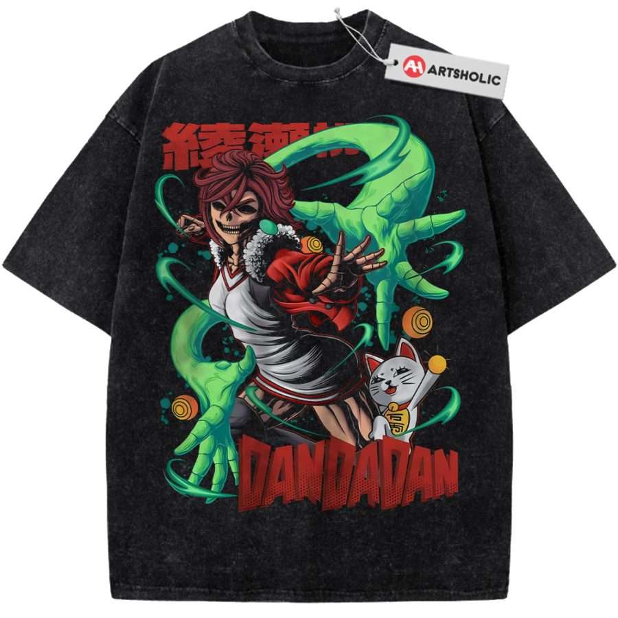 Alternative view of Skull Momo Ayase vs Turbo Granny Shirt, Dandadan Shirt, Anime Shirt, Vintage Tee