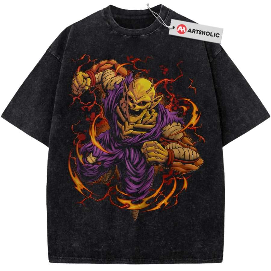 Alternative view of Skull Orange Piccolo Shirt, Dragon Ball Shirt, DBZ Shirt, Anime Shirt, Vintage T-Shirt