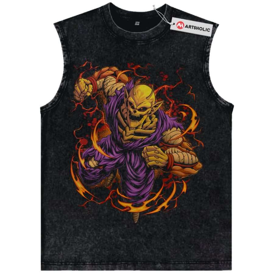 Alternative view of Skull Orange Piccolo Tank Top, Dragon Ball Tank Top, DBZ Tank Top, Anime Tank Top, Vintage Tank Top