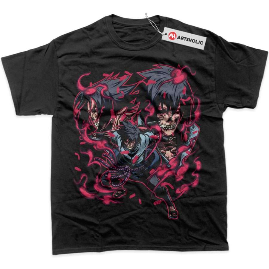 Alternative view of Skull Sasuke Uchiha Shirt, Naruto Shirt, Anime Shirt, Graphic Tee
