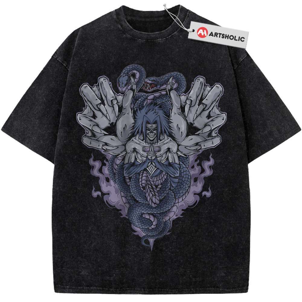 Skull Sasuke Uchiha Shirt, Naruto Shirt, Anime Shirt, Vintage T-Shirt