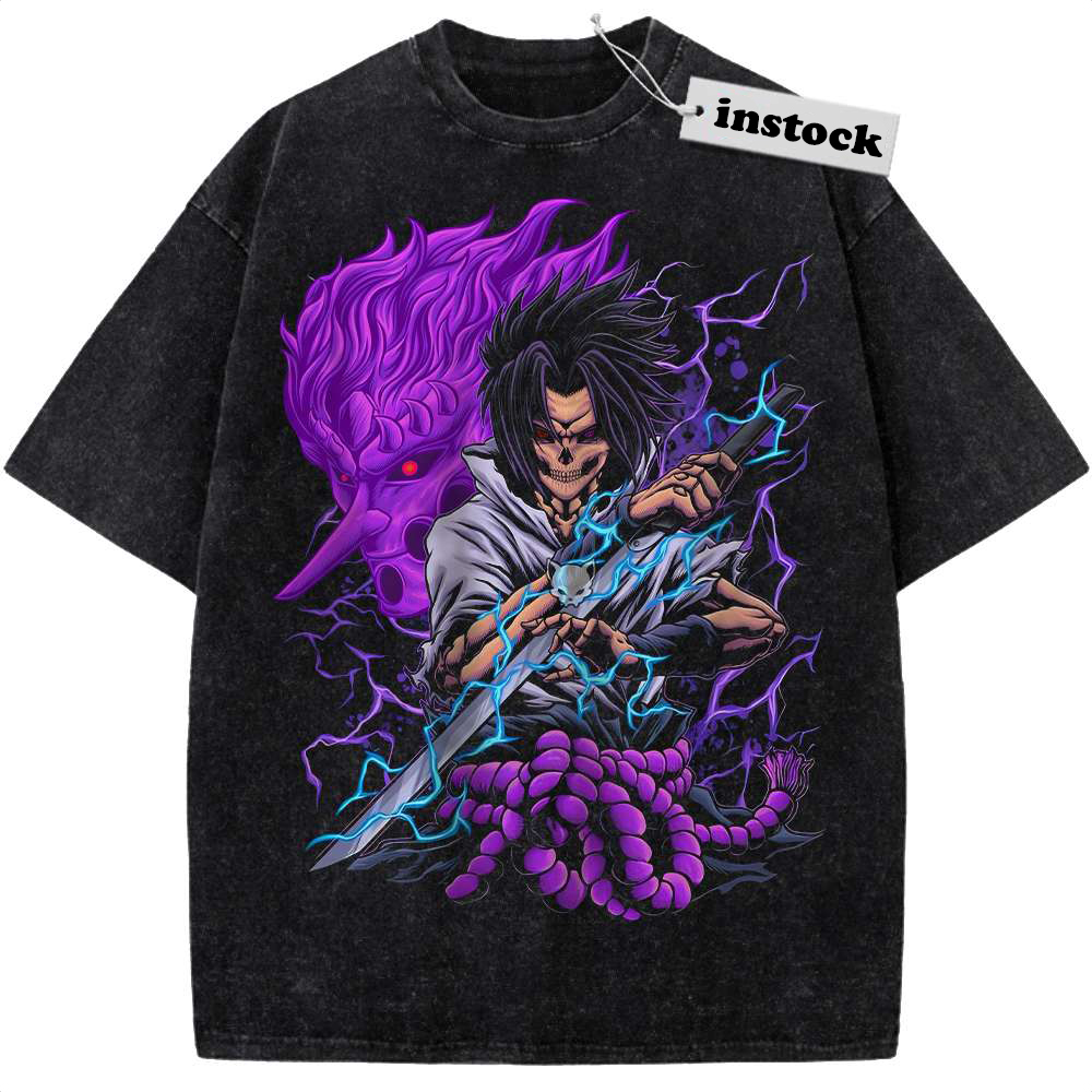 Skull Sasuke Uchiha Shirt, Naruto Shirt, Anime Shirt, Vintage Tee