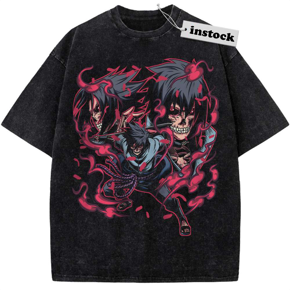 Skull Sasuke Uchiha Shirt, Naruto Shirt, Anime Shirt, Vintage Tee