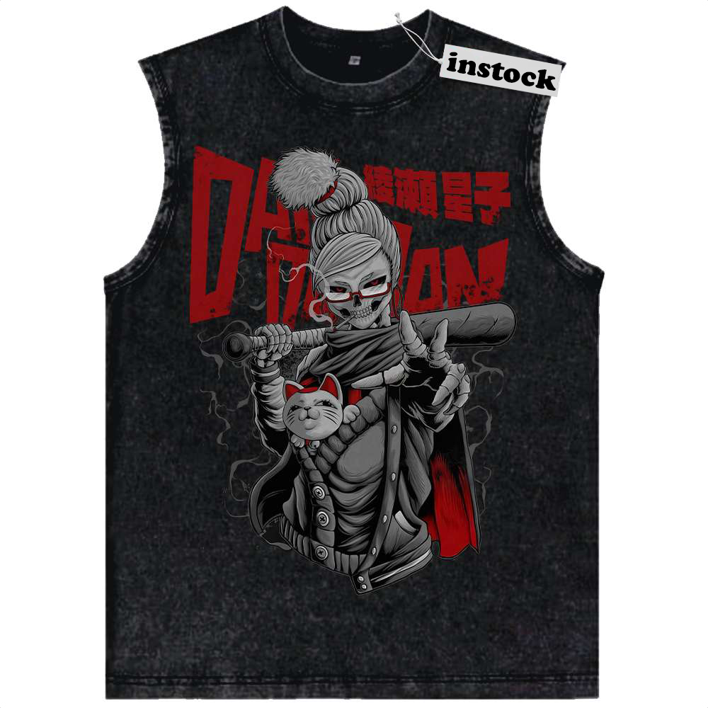 Skull Seiko Ayase Tank Top, Dandadan Tank Top, Anime Tank Top, Vintage Tank Top