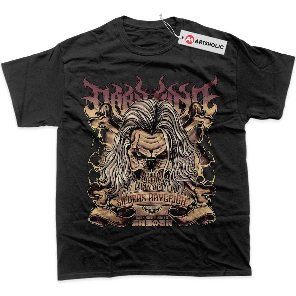 Alternative view of Skull Silvers Rayleigh Shirt, One Piece Shirt, Anime Shirt, Graphic T-Shirt