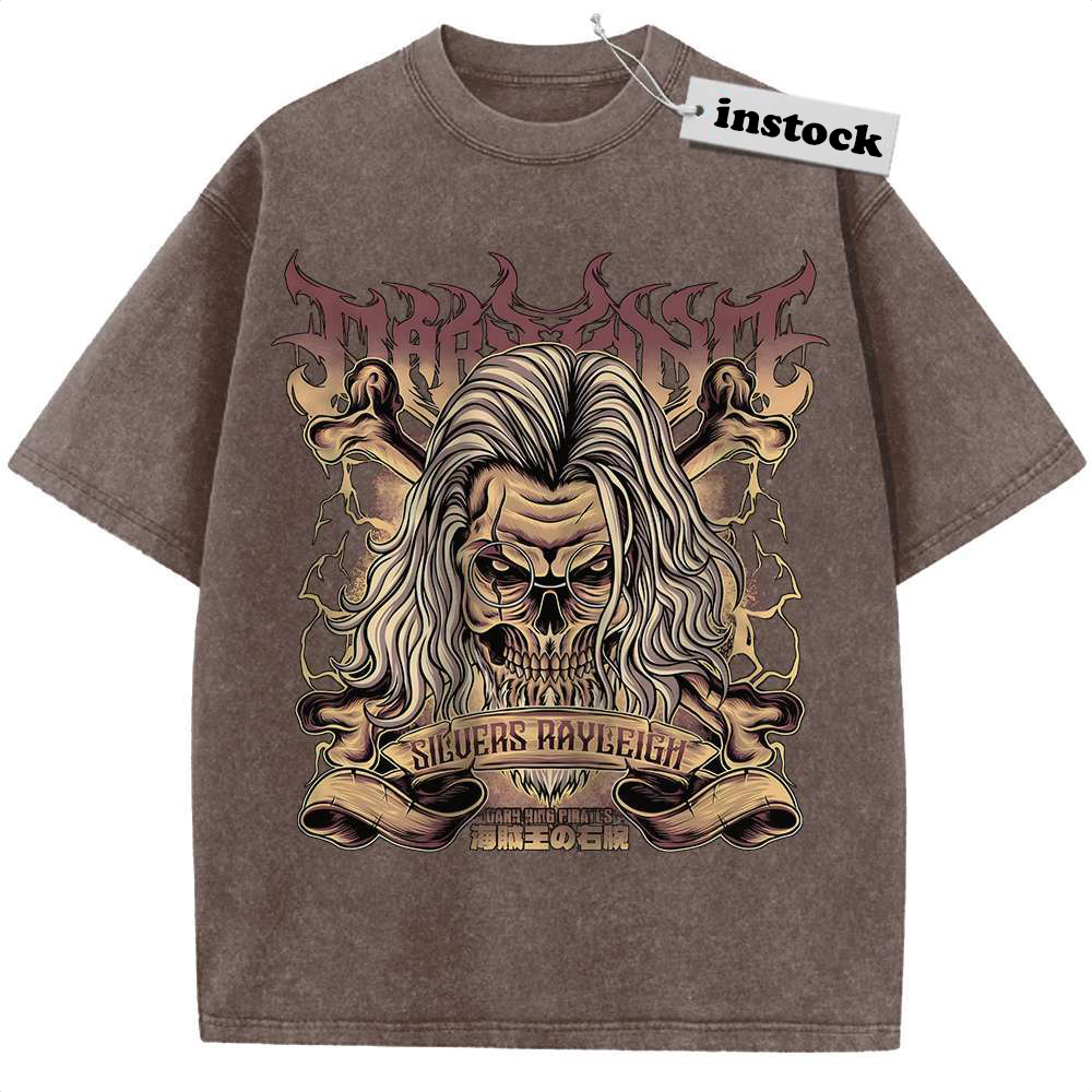Skull Silvers Rayleigh Shirt, One Piece Shirt, Anime Shirt, Vintage T-Shirt