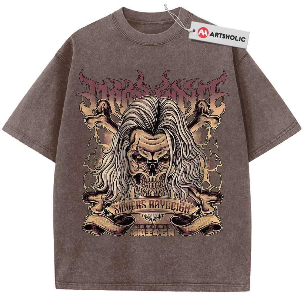 Skull Silvers Rayleigh Shirt, One Piece Shirt, Anime Shirt, Vintage T-Shirt
