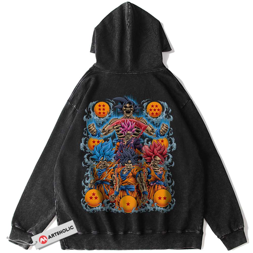 Skull Son Goku Hoodie, Dragon Ball Hoodie, DBZ Hoodie, Anime Hoodie, Vintage Hoodie