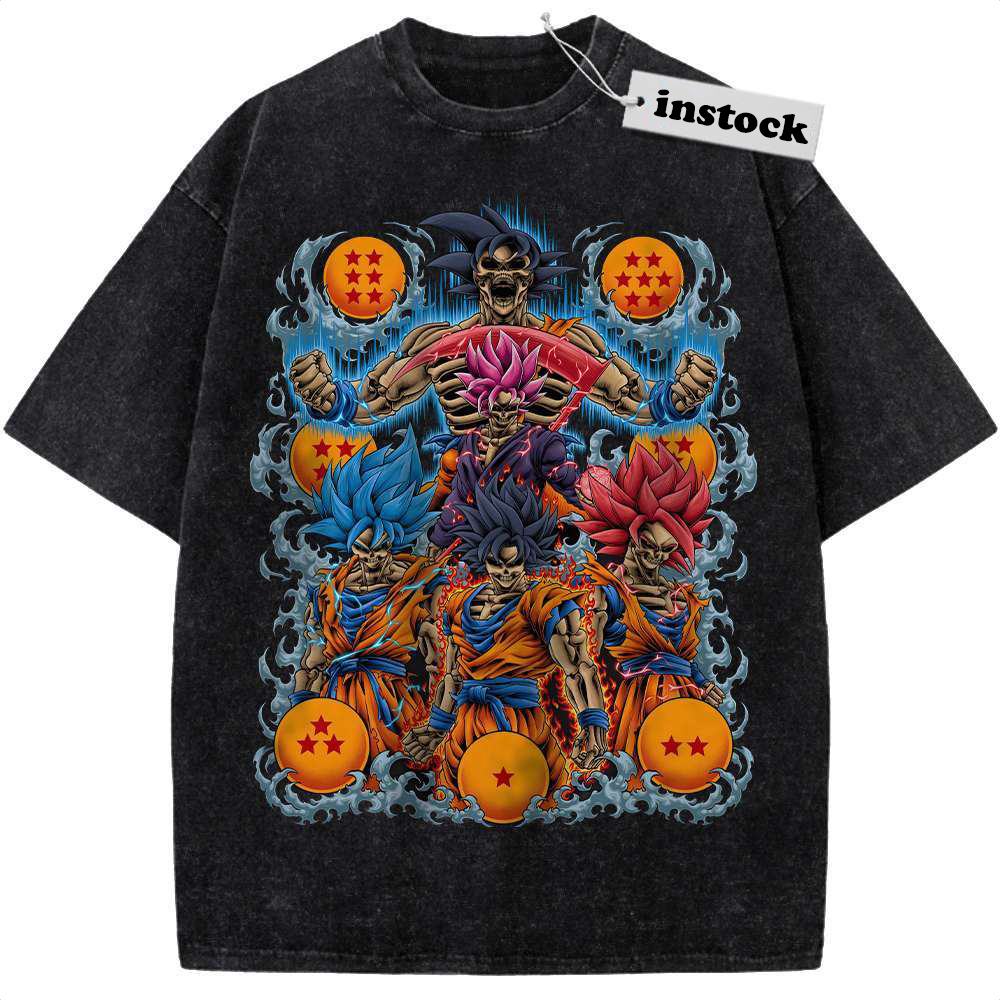 Skull Son Goku Shirt, Dragon Ball Shirt, DBZ Shirt, Anime Shirt, Vintage T-Shirt