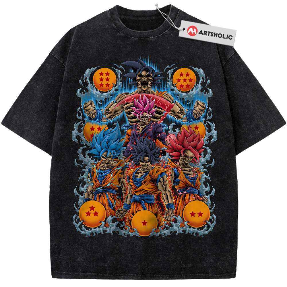 Skull Son Goku Shirt, Dragon Ball Shirt, DBZ Shirt, Anime Shirt, Vintage T-Shirt