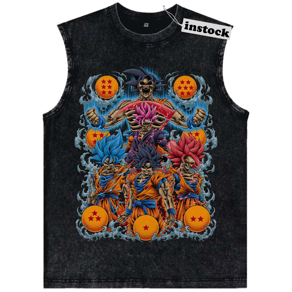 Skull Son Goku Tank Top, Dragon Ball Tank Top, DBZ Tank Top, Anime Tank Top, Vintage Tank Top
