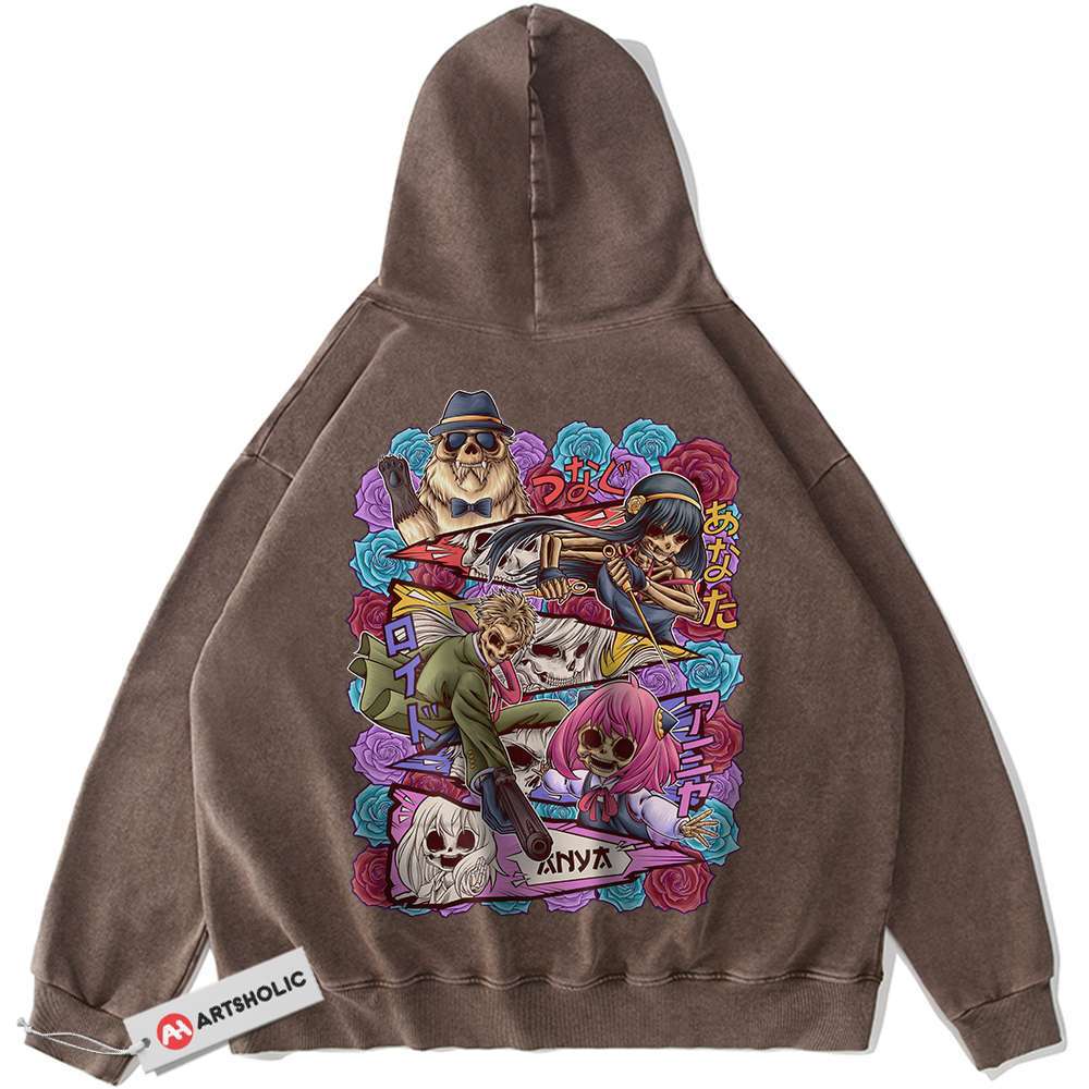 Alternative view of Skull Spy x Family Hoodie, Anime Hoodie, Vintage Hoodie