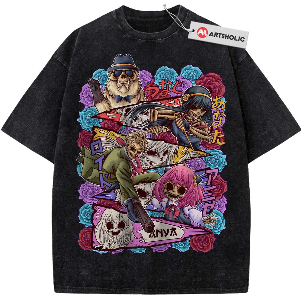 Alternative view of Skull Spy x Family Shirt, Anime Shirt, Vintage Tee
