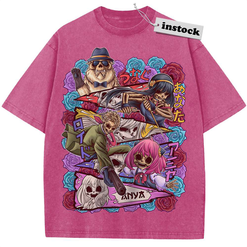 Skull Spy x Family Shirt, Anime Shirt, Vintage Tee