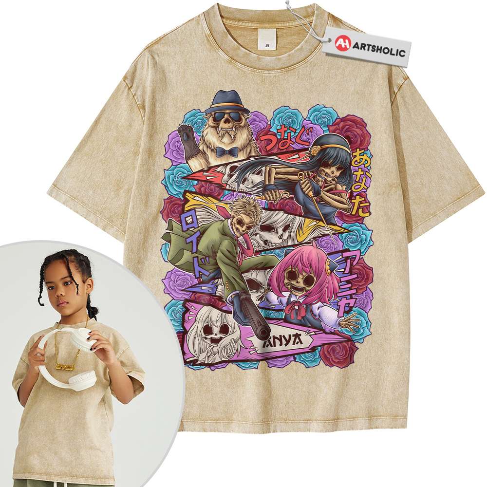 Alternative view of Skull Spy x Family Shirt For Kids, Anime Shirt For Kids, Vintage Tee For Kids