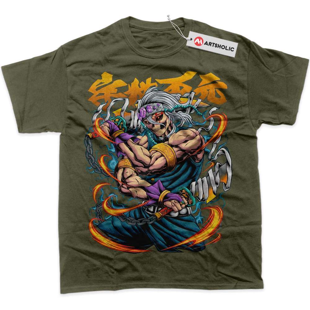 Alternative view of Skull Tengen Uzui Shirt, Demon Slayer Shirt, Anime Shirt, Graphic T-Shirt