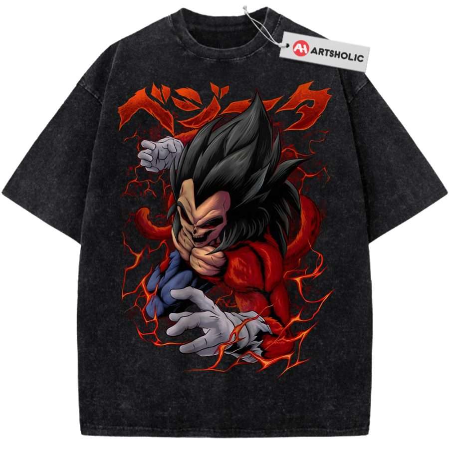 Alternative view of Skull Vegeta JJ4 Shirt, Dragon Ball Shirt, DBZ Shirt, Anime Shirt, Vintage T-Shirt