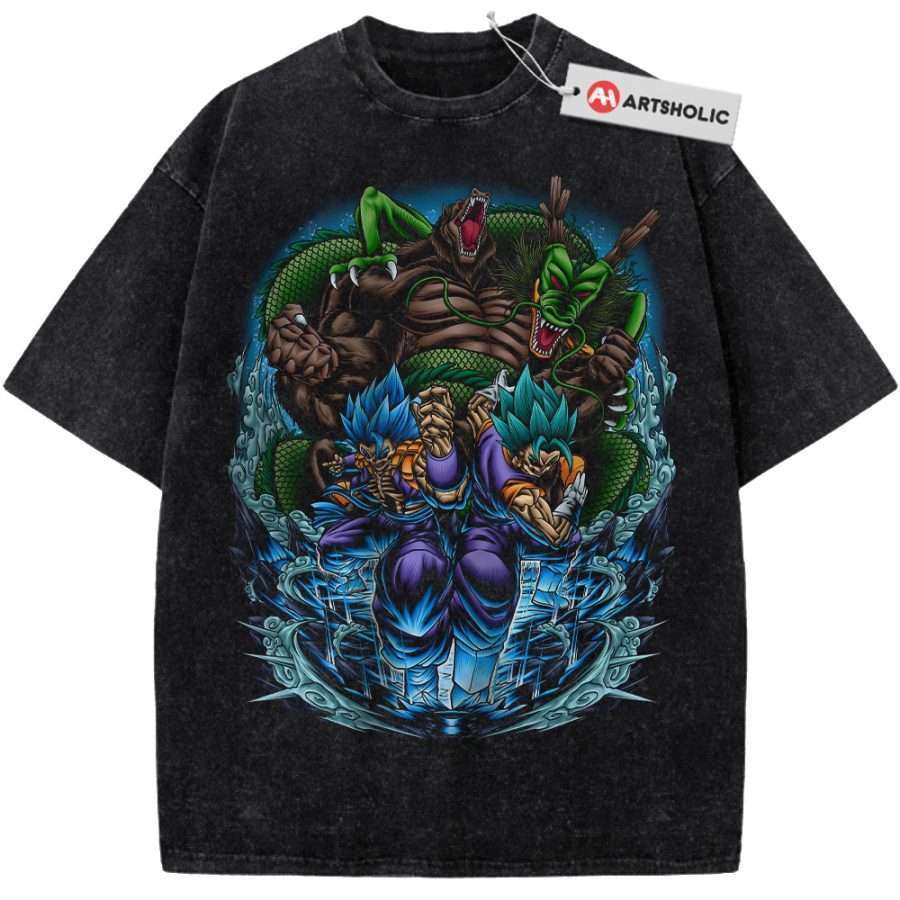 Alternative view of Skull Vegito vs Gogeta Shirt, Shenron Shirt, Dragon Ball Shirt, Anime Shirt, Vintage Tee