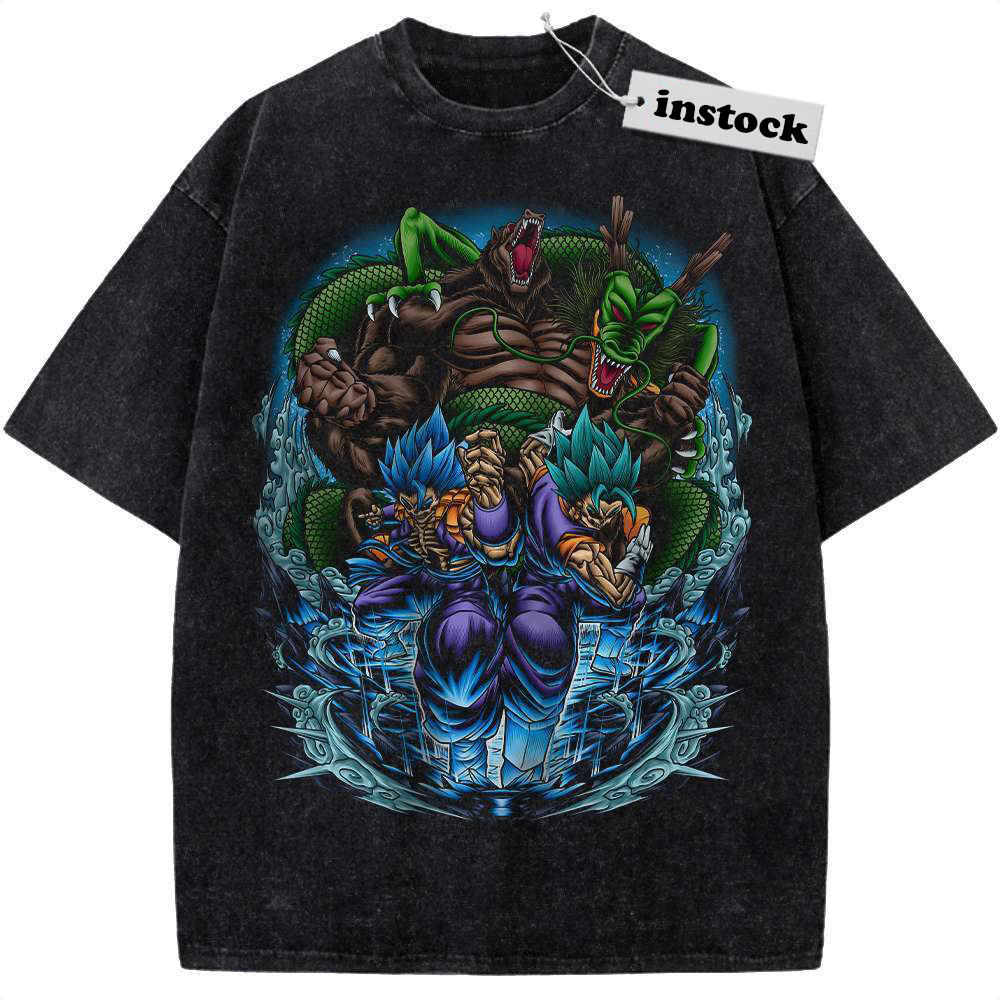 Skull Vegito vs Gogeta Shirt, Shenron Shirt, Dragon Ball Shirt, Anime Shirt, Vintage Tee