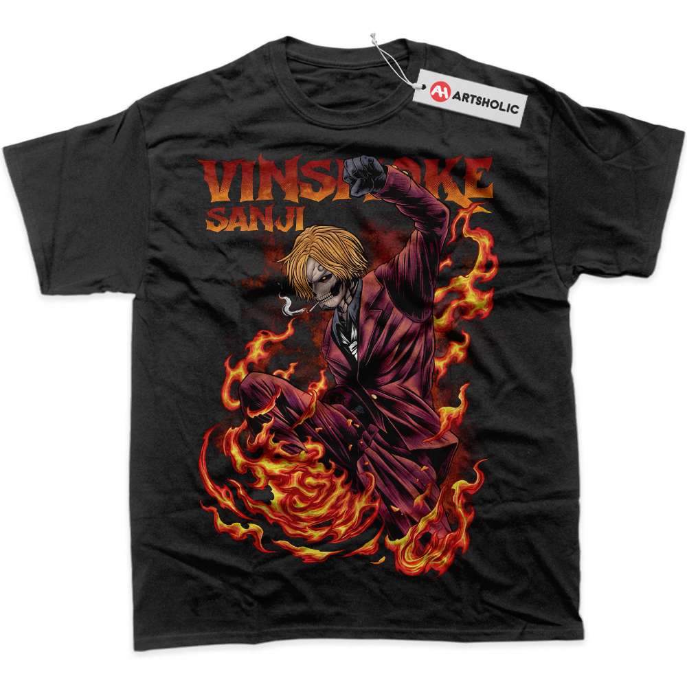 Alternative view of Skull Vinsmoke Sanji Shirt, One Piece Shirt, Anime Shirt, Graphic Tee