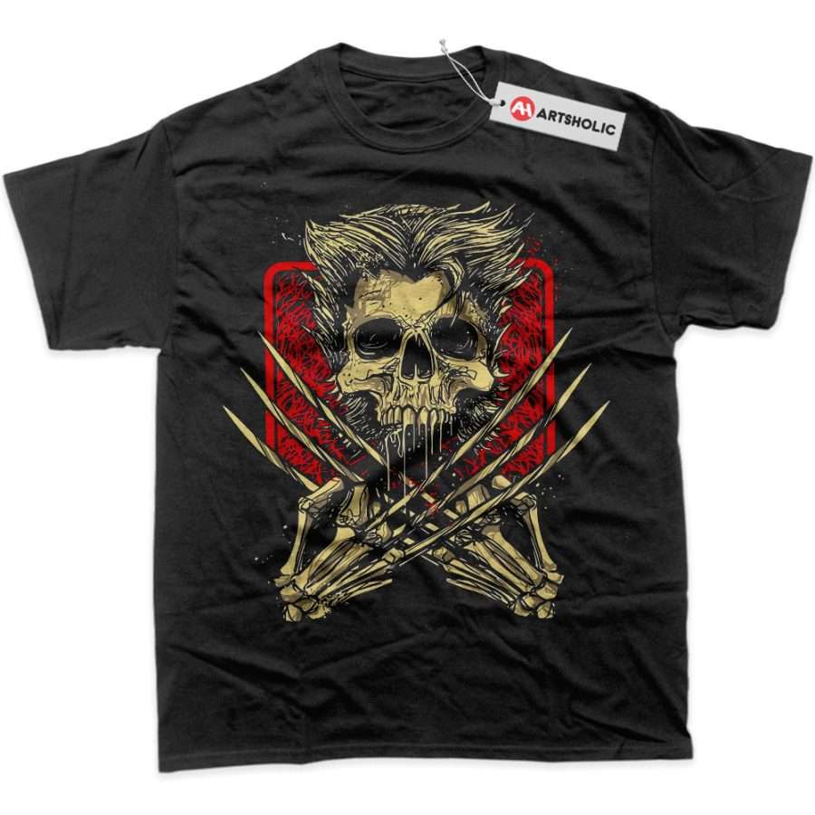 Alternative view of Skull Wolverine Shirt, Marvel Comics Shirt, Graphic T-Shirt