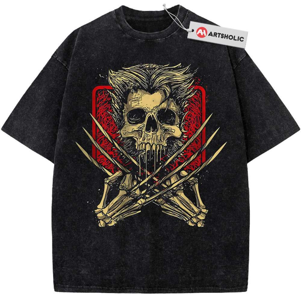 Skull Wolverine Shirt, Marvel Comics Shirt, Vintage T-Shirt