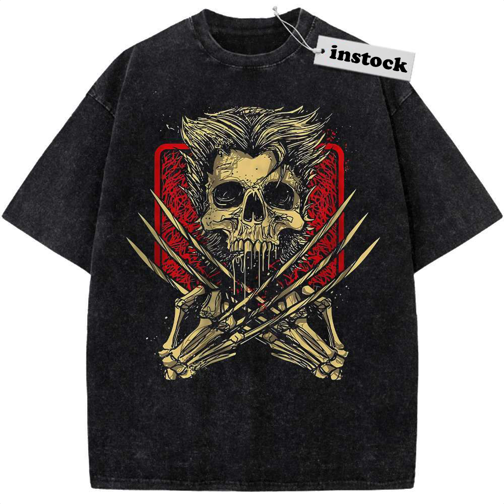 Skull Wolverine Shirt, Marvel Comics Shirt, Vintage T-Shirt