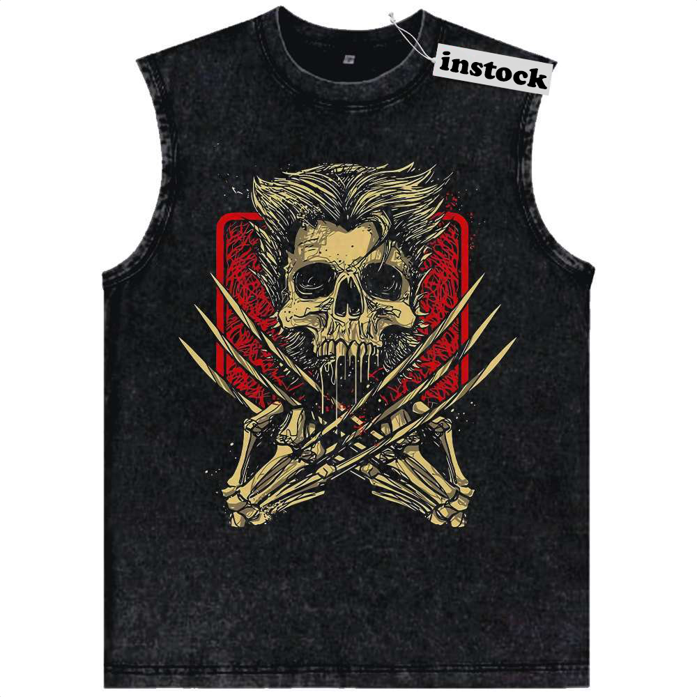Skull Wolverine Tank Top, Marvel Comics Tank Top, Vintage Tank Top