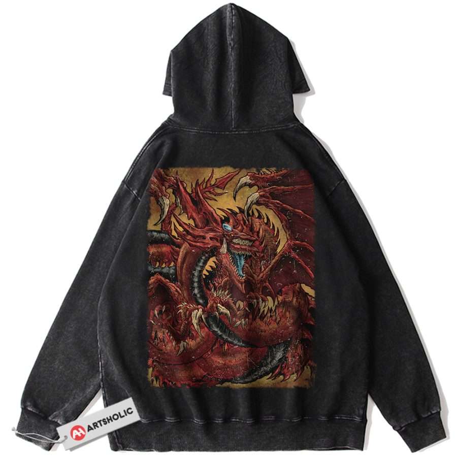 Alternative view of Slifer the Sky Dragon Hoodie, Anime Hoodie, Vintage Hoodie