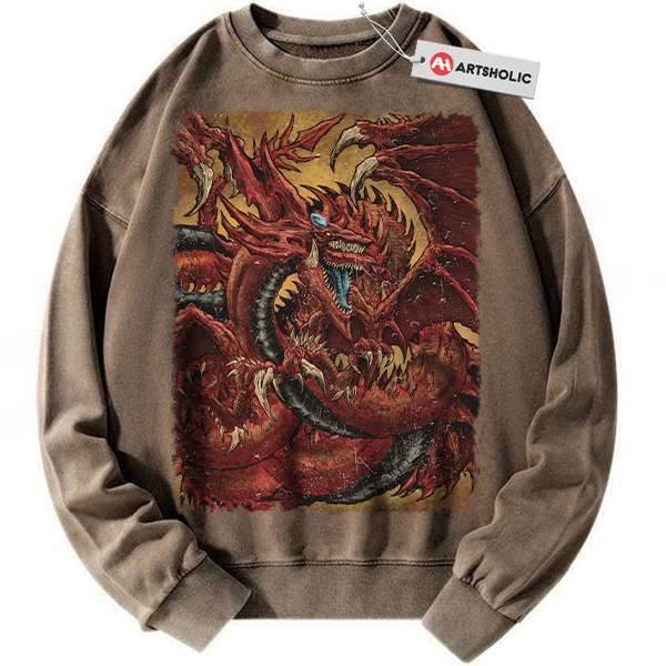 Alternative view of Slifer the Sky Dragon Sweatshirt, Anime Sweatshirt, Vintage Sweater