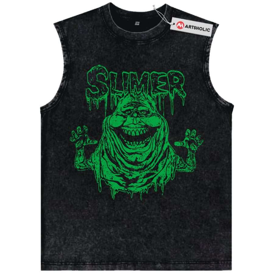 Alternative view of Slimer Tank Top, Ghostbusters Tank Top, Halloween Tank Top, Horror Tank Top, Vintage Tank Top