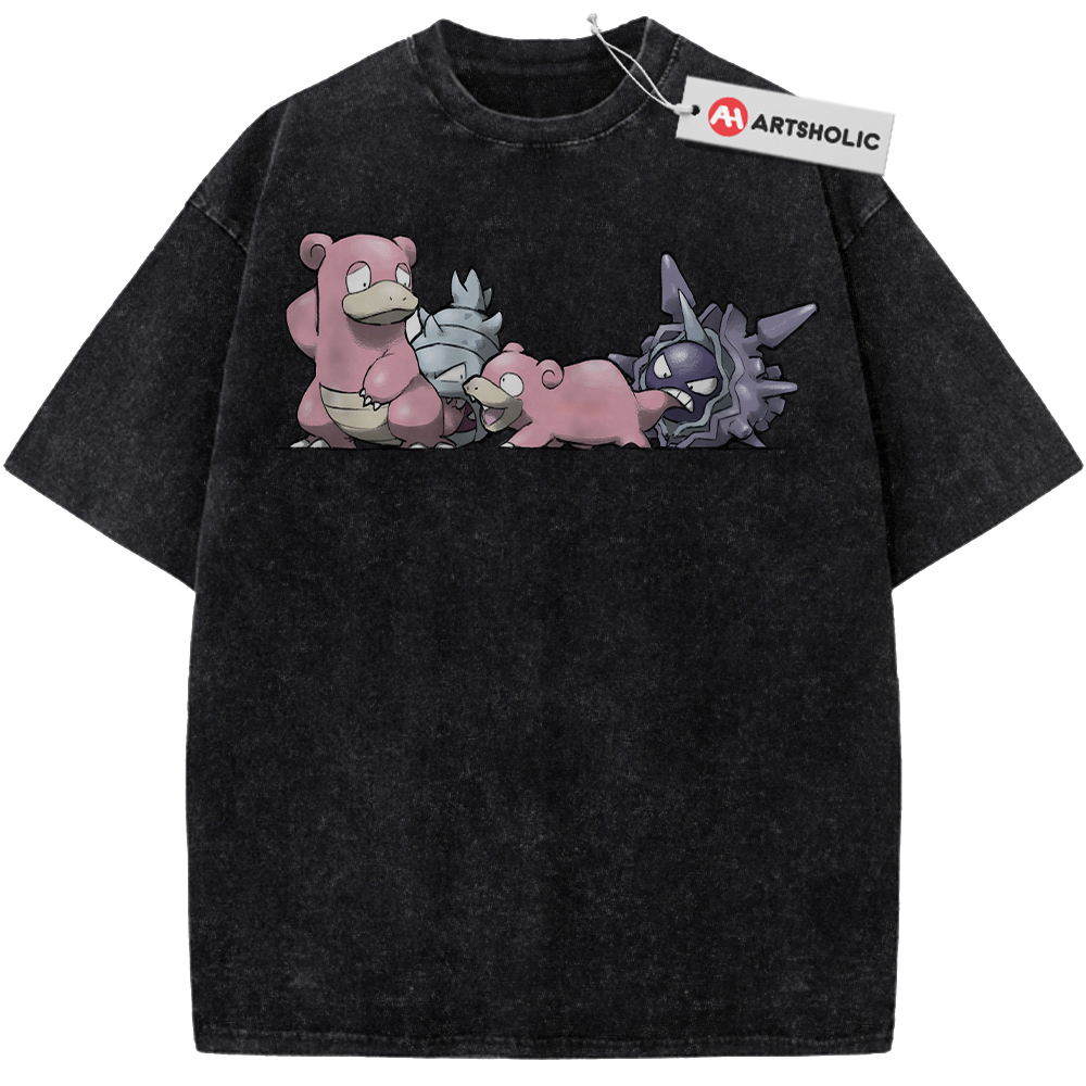Alternative view of Slowpoke Shirt, Slowbro Shirt, Cloyster Shirt, Pokemon Shirt, PKM Shirt, Anime Shirt, Vintage Tee