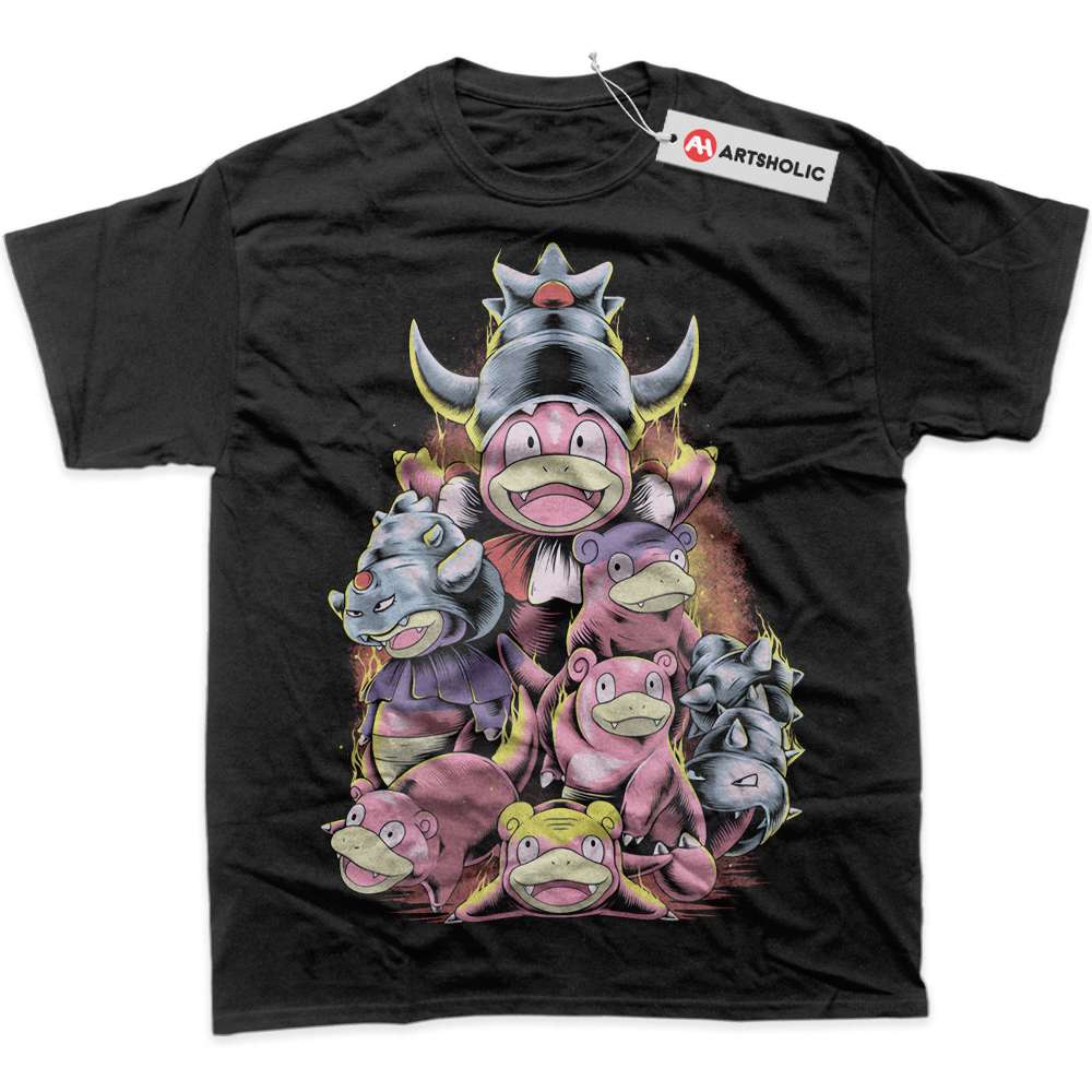 Alternative view of Slowpoke Shirt, Slowbro Shirt, Slowking Shirt, Pokemon Shirt, Anime Shirt, Graphic T-Shirt