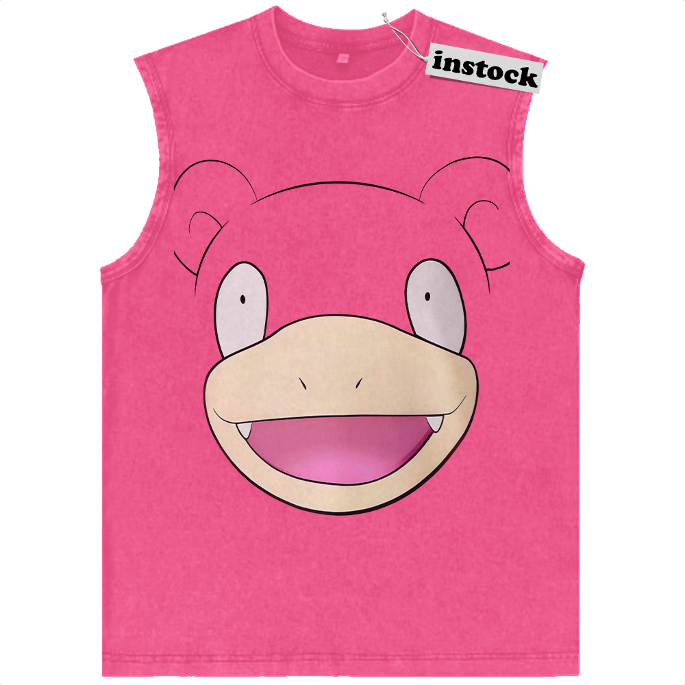 Slowpoke Tank Top, Pokemon Tank Top, Anime Tank Top, Vintage Tank Top