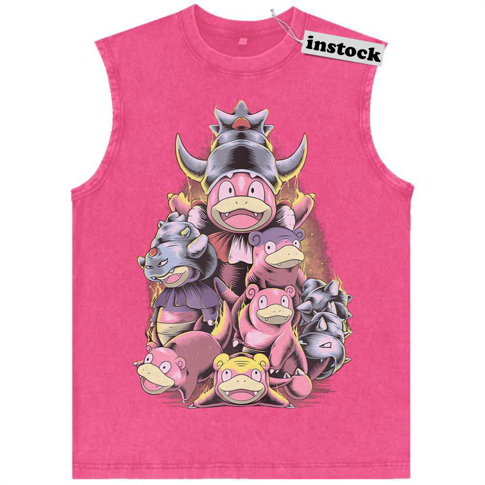Slowpoke Tank Top, Slowbro Tank Top, Slowking Tank Top, Pokemon Tank Top, Anime Tank Top, Vintage Tank Top