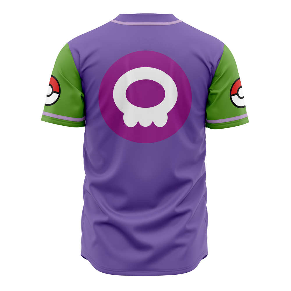 Alternative view of Sludge Waves Poison Type Pokemon Baseball Jersey