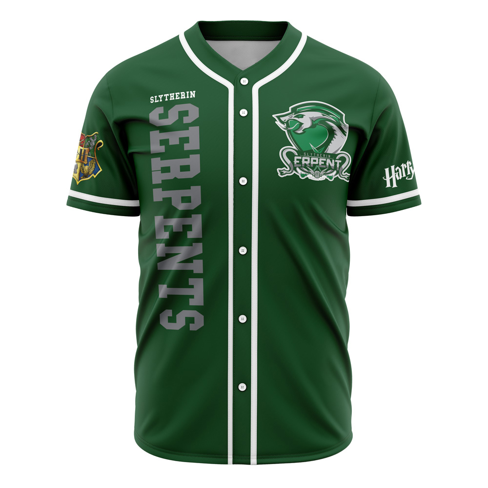 Slytherin Serpents House Harry Potter Custom Baseball Jersey - Otaku Hall